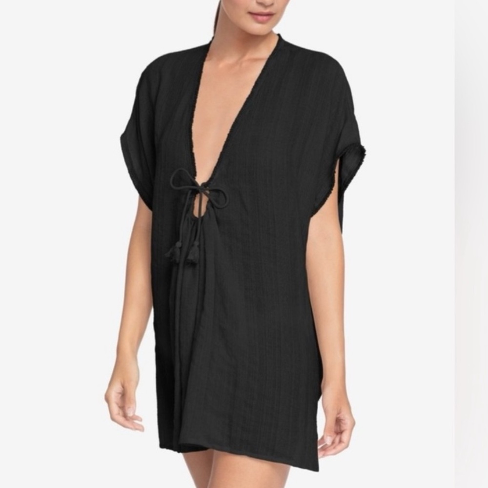Robin Piccone Charcoal Tunic Top